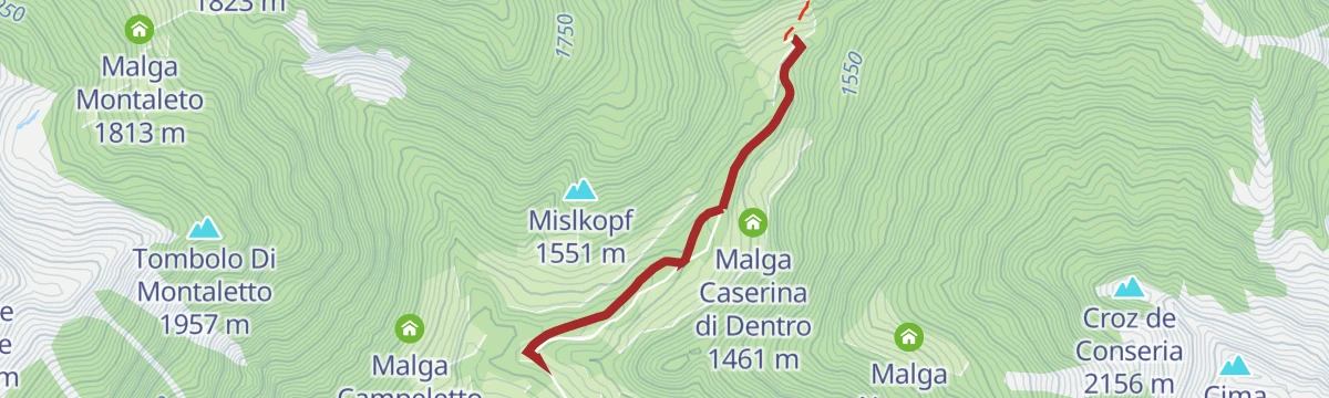 Route map: Walk - The water's path (Sentiero dell'acqua)